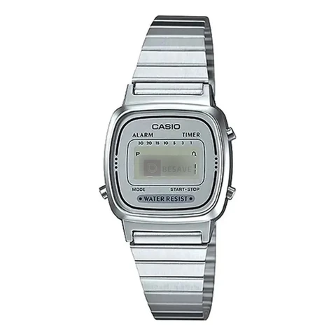 Relógio Casio Feminino Original Vintage Prata Tamanho Mini