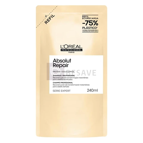 L’Oréal Professionnel | Absolut Repair Shampoo Refil | Com Proteína e Quinoa Dourada para cabelos danificados e secos | SERIE EXPERT
