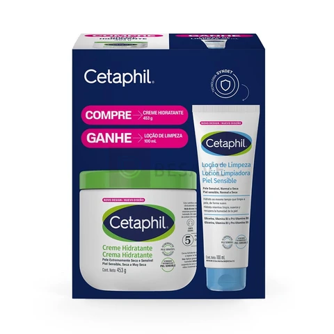 KIT CETAPHIL CREME 453G + LOÇÃO DE LIMPEZA 100ML