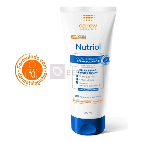 Loção Dermatológica Darrow Nutriol Hidratante Facial e Corporal, 200ml