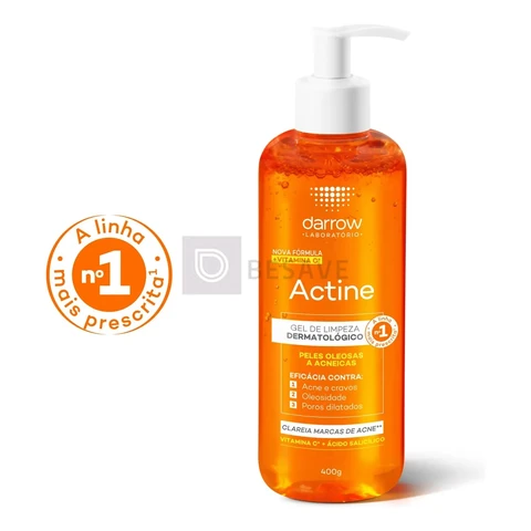 Gel de Limpeza Facial Darrow Actine Pele Oleosa e Acneica 400g
