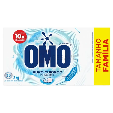 Lava-Roupas em Pó Omo Puro Cuidado, 2kg