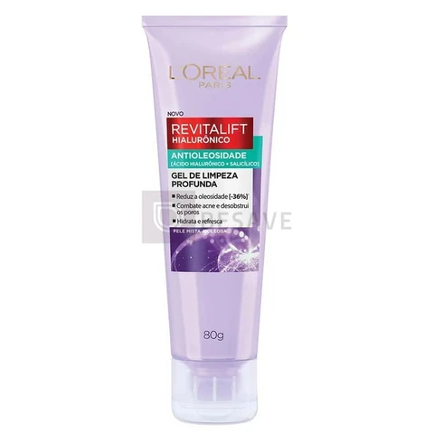 L'Oréal Paris Gel de Limpeza Antioleosidade Revitalift Hiaurônico, 80g