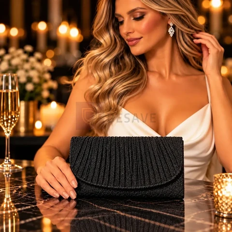 Bolsa Clutch Feminina Festa Casamento Brilho Carteira De Mão