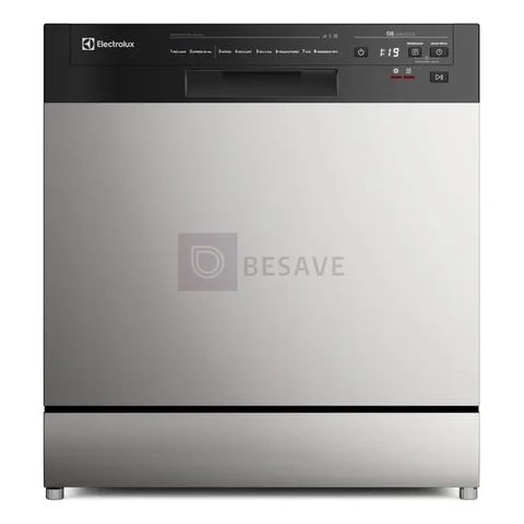 Lava-Louça Electrolux 8 Serviços Inox com Programa Lava & Seca 50 minutos LS08E Display Digital