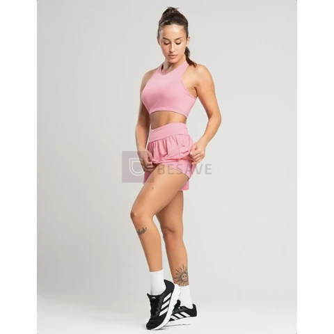 Conjunto Fitness Top Short Roupa Academia Feminino Treino
