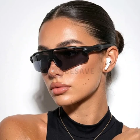 Oculos Esportivo Corrida Premium Bike Pace Uv400 Moda Preto