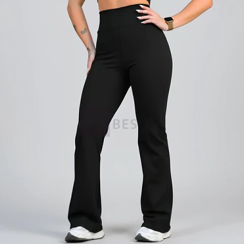 Calça Legging Leg Flare Zero Transparência Grossa Academia