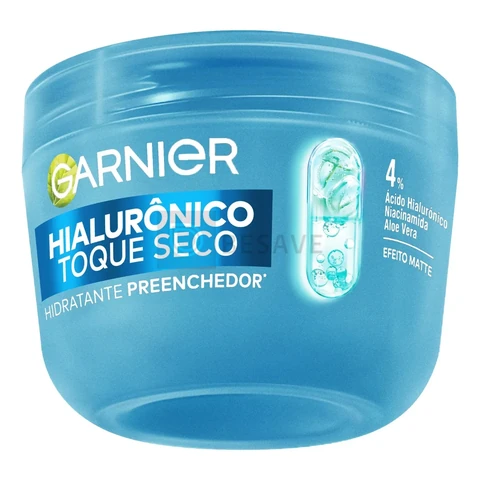 Gel Creme Hidratante Facial Hialurônico Toque Seco com Ácido Hialurônico, Niacinamida e Aloe Vera, Peles Mistas e Oleosas, 85g