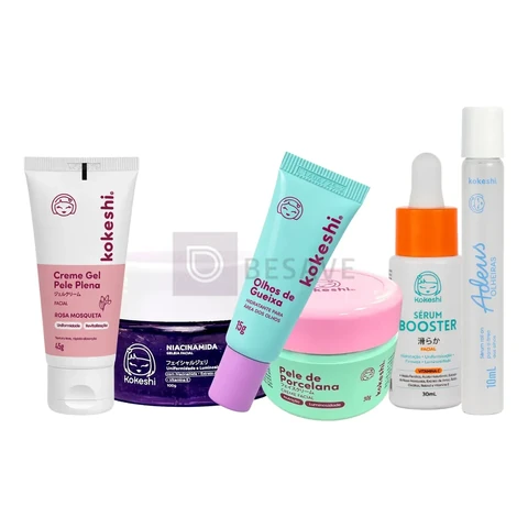 Kit Rotina Facial Completa Kokeshi