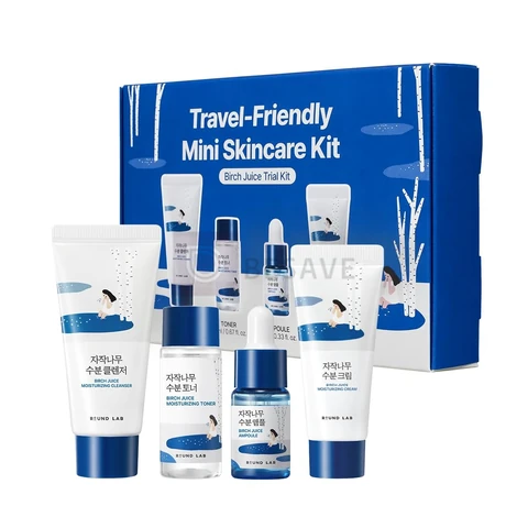Kit Birch Juice Trial Round Moisturizing Cleanser + Moisturizing Toner + Ampoule + Moisturizi Cream