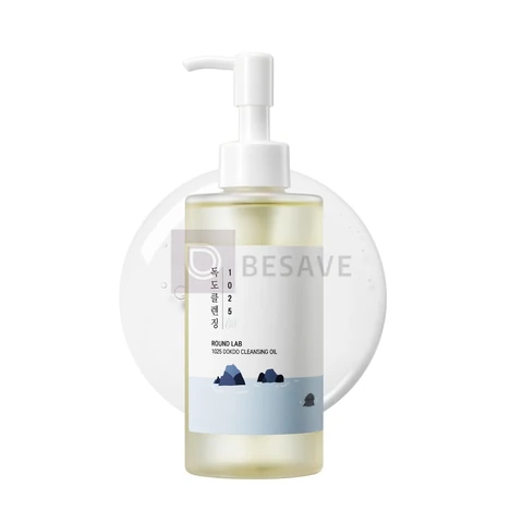 ROUND LAB 1025 Dokdo Cleansing Oil 200ml - Óleo de Limpeza Facial com Água do Mar Profundo, Limpeza Profunda e Suave, Baixo pH, Remove Oleosidade e Impurezas, Hidrata e Acalma a Pele Sensível