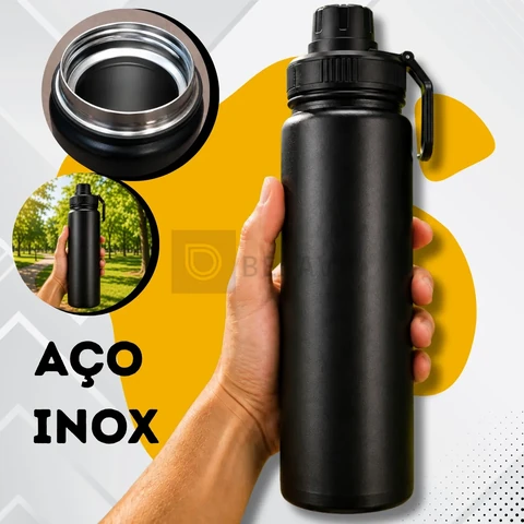 Garrafa De Água Termica 800ml Café Inox Copo Frio E Quente