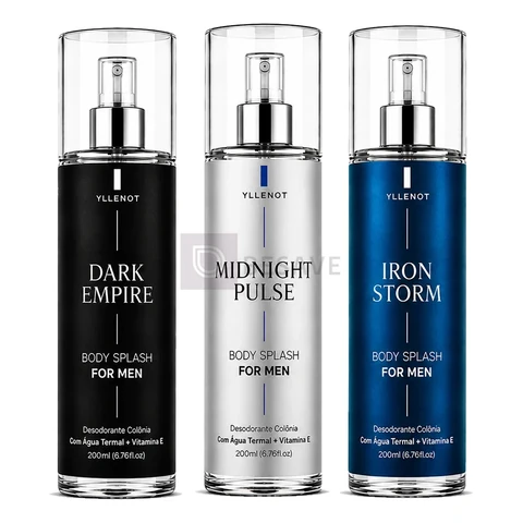Kit Body Splash Masculino 3un 200ml Perfume De Luxo For Men