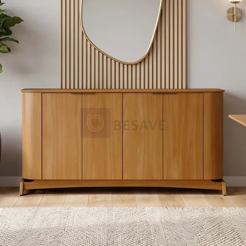 Aparador Buffet Para Sala De Jantar 160cm Verbena Ypê