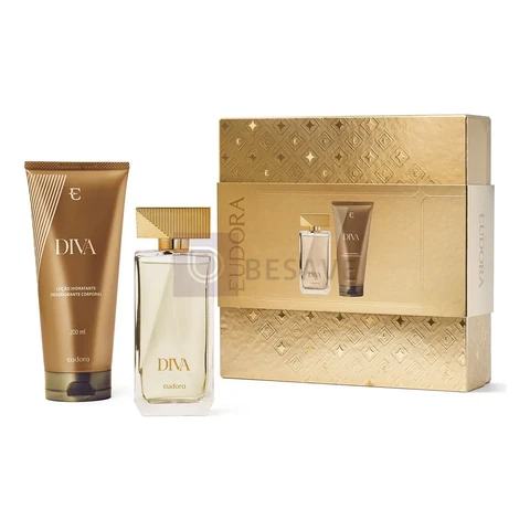 Eudora Diva Presente Natal: Colônia 100ml + Loção Corporal 200ml