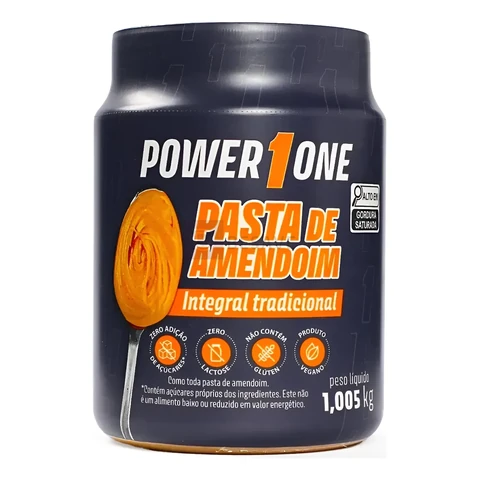Pasta De Amendoim Power One 1kg Integral Natural