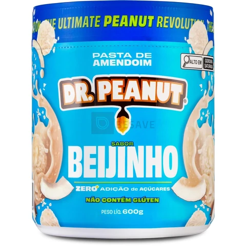 Pasta de Amendoim DR. Peanut Beijinho 600G - Com Whey Protein