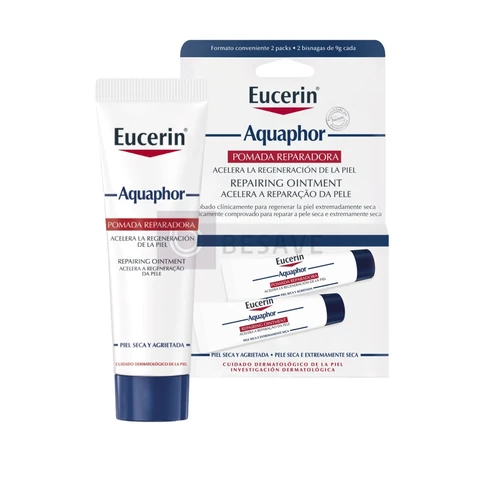 EUCERIN Pomada Reparadora Aquaphor Duopack 10ml, Hidratação Intensiva, Hidratante Labial