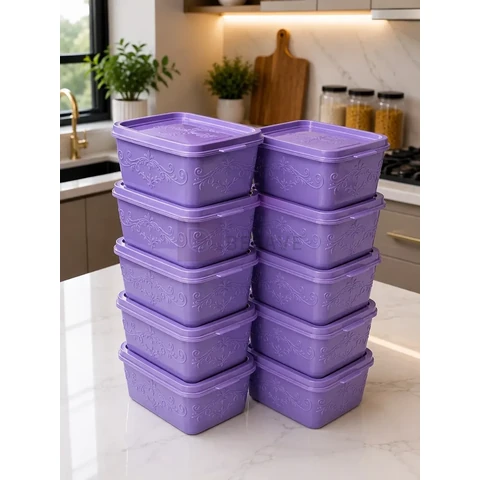 10 Marmita Pote Fitness Micro-ondas Freezer 1litro- Oliplast