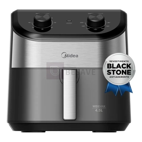 Fritadeira Air Fryer 4,5l Widemax Com Interior De Alumínio 1500w Midea