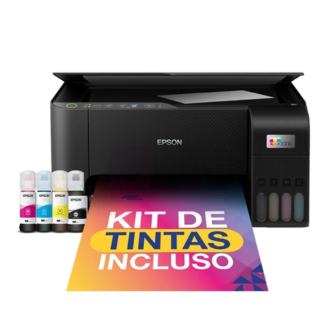 EPSON Multifuncional EcoTank L3250 - Tanque de Tinta Colorida, Wi-Fi Direct, USB, Bivolt,Preto.