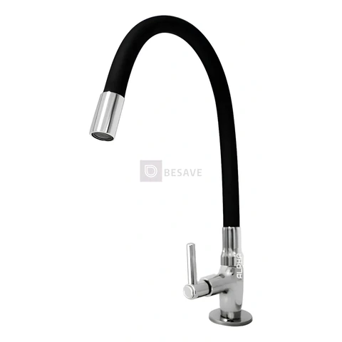 Torneira Tubo Flexível Bancada Cozinha Color Preta Luxo Cor Preto Alpha Hidrometais Torneira C65