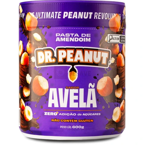 Dr. Peanut Pasta de Amendoim Avelã 600G - Com Whey Protein