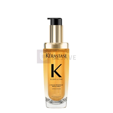 Kérastase Elixir Ultime L'Huile Originale, Óleo Capilar Nutrição Profunda, Brilho Proteção Térmica, Antifrizz e Maciez para Todos os Tipos de Cabelo, 75ml