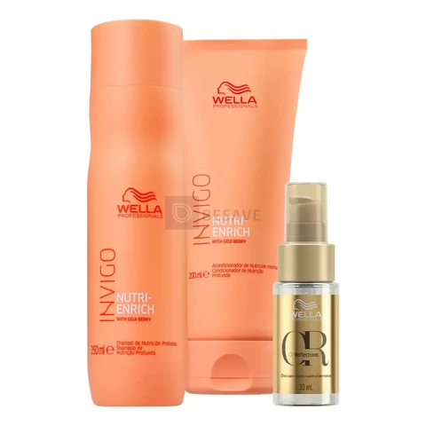 Wella Nutri-enrich Sh 250ml+cond 200ml+oil Reflections 30ml