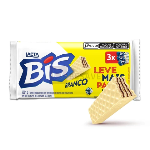 Lacta Bis Laka - Chocolate Branco Kit 3 Unidades 100,8g