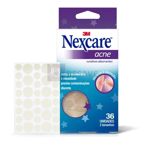 NEXCARE 3M Adesivo Hidrocoloide Transparente para Acne e Espinha 36 Un.