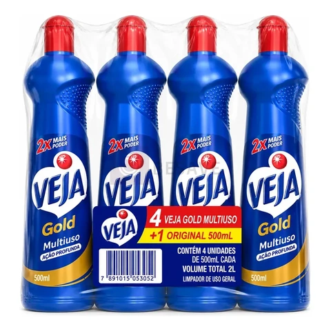 Kit Veja Gold Multiuso 500ml 4 unidades