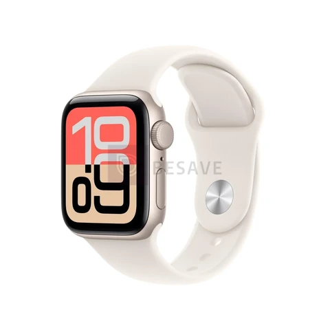 Apple Watch SE 3 GPS, Caixa em alumínio luz das estrelas de 40 mm com Bracelete desportiva luz das estrelas - P/M