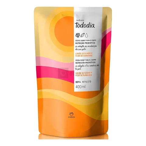 Refil Hidratante Natura Tododia Corporal 400ml Fragrância Limão Siciliano