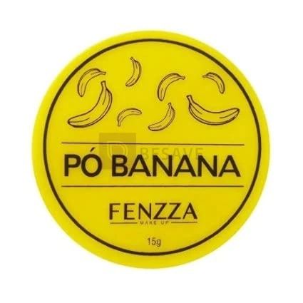Pó Banana Fenzza - Translucido Fixador Finalizador Para Maquiagem, Absorve Oleosidade, Acabamento Aveludado, FZ34014