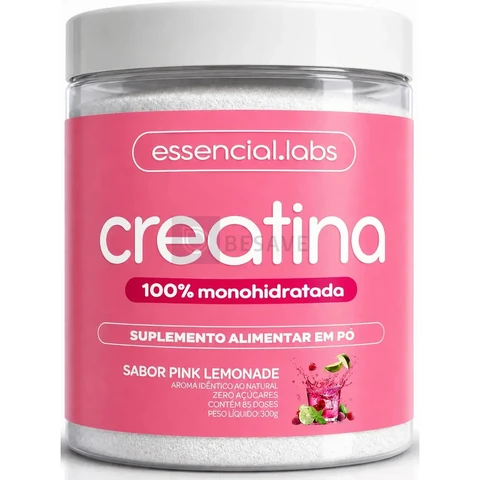 CREATINA MONOHIDRATADA 100% Pura - Sabor Pink Lemonade - 300g