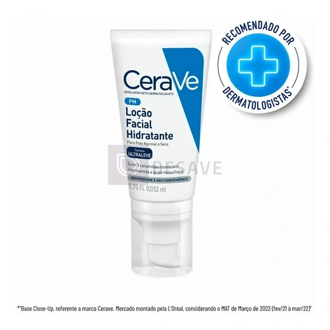 Loção Facial Hidratante Ultraleve Sem Perfume 52ml Cerave