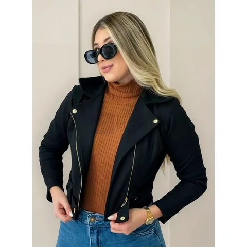 Jaqueta Suede Feminina Moda Inverno