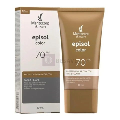Mantecorp Protetor Solar Facial Episol Fps 70 Tom 2 Claro