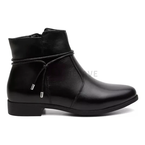 Bota Cano Curto Feminina Couro Legítimo Moda Inverno