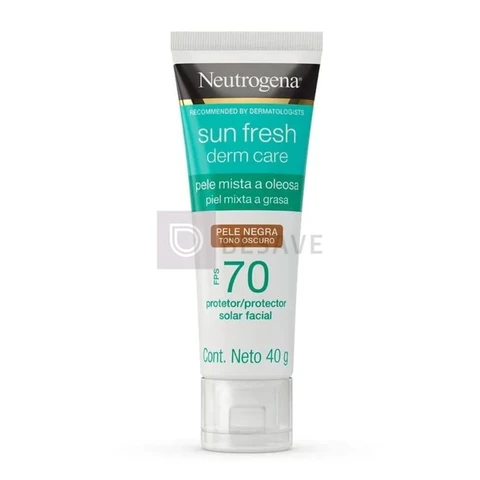 Protetor Solar Facial Neutrogena Sun Fresh, Pele Negra, FPS 70, 40g