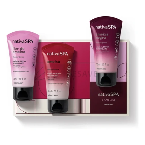 Mini Kit Presente Nativa Spa Ameixa Boticário (3 Itens)