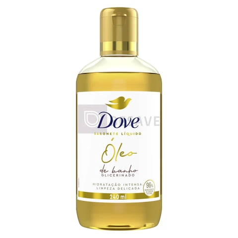 Dove Óleo de Banho Hidratação Intensa e Limpeza Delicada, Glicerinado com 96% Ingredientes de Origem Natural 240 ml
