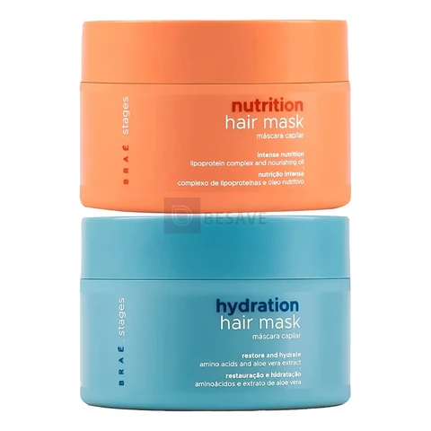 Máscaras De Tratamento Nutrição + Hidratação Stages - Braé