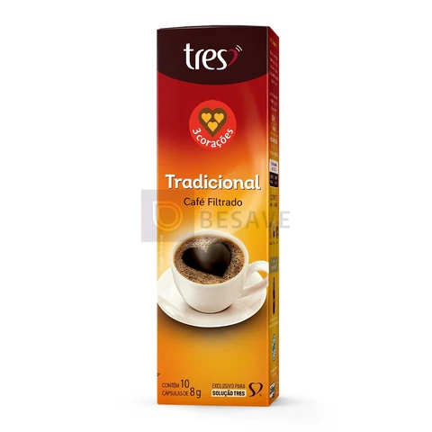 3 Corações Cápsula Café Filtrado TRES - 10 unidades