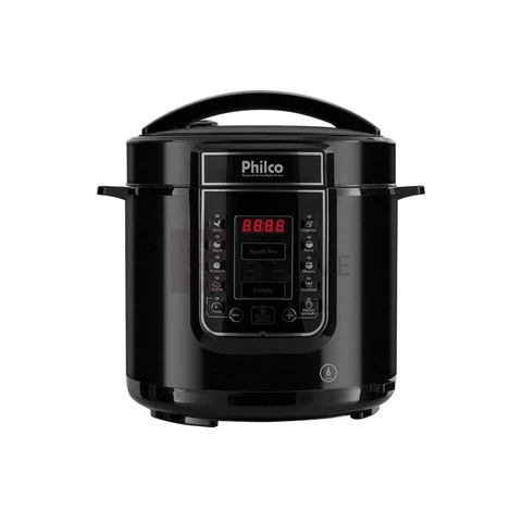 Philco Panela de Pressão, Digital Inox Ppp01p, 6L, Preto, 110v