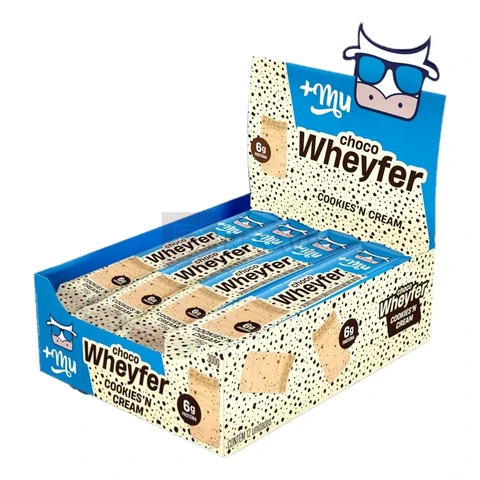 Whey protein +Mu Chocowheyfer Cookies em barra de cereais sabor Biscoitos x 25g 12 un