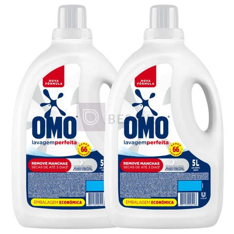 Omo Sabão Líquido 2 Unidades Lavagem Perfeita 5L