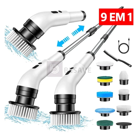 Escova Elétrica de Limpeza DeckCasa JY-6010 3000mAh 137 cm